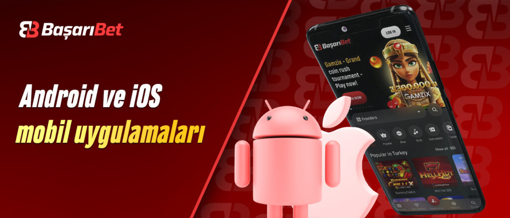 Android ve iOS için BasariBet mobil uygulamaları